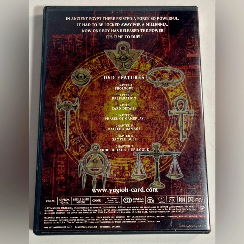 Yu-Gi-Oh Duel Masters Guide Official Rules DVD 1996 Konami Rare OOP